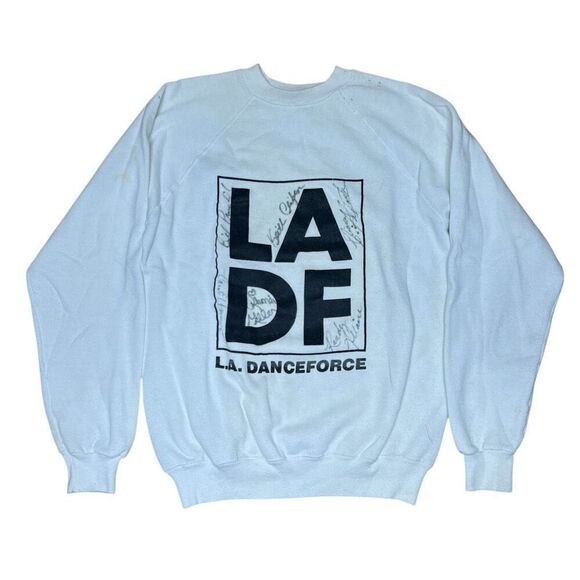 Vintage 80s LA Dance Force Signed sweatshirt Medium - Picture 1 of 10